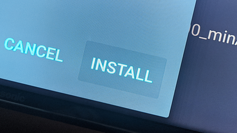 The install routine is similar to Android TV.
